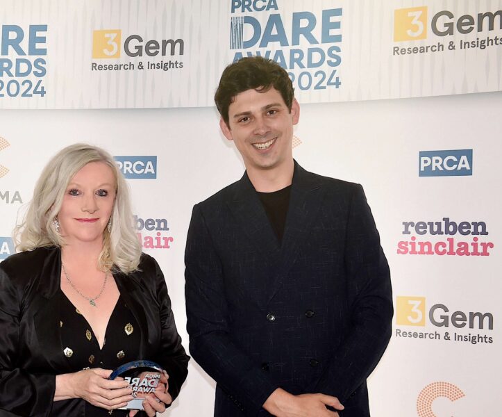 Jane Hunt picking up tourism and heritage PR Award in 2024